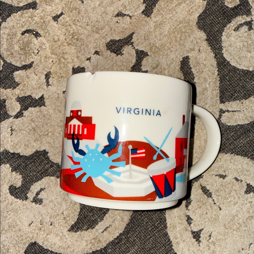 Virginia Themed Mug with Red and Blue Design you are here collection Starbucks